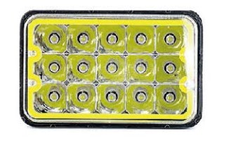 UNIDAD SELLADA LED RECTANGULAR PEQUEA 15W 12/24V DRL BLANCA