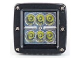 LAMPARA DE TRABAJO CUADRADA LUPA 6 LEDs 18W 12/24V SPOT
