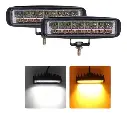 Lampara De Trabajo 6'' 18Leds Blanco + Flashing Ambar