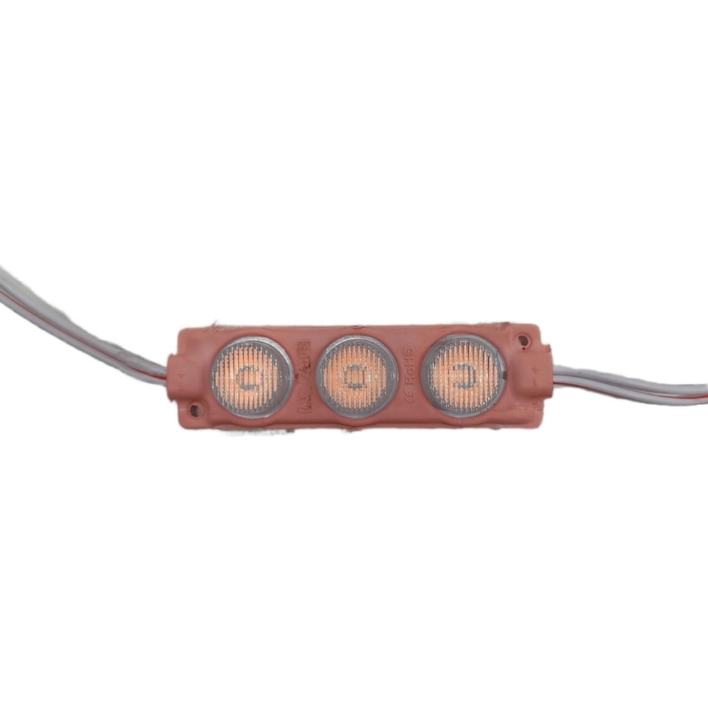 MODULO 3LED CON DIFUSOR 3D ROSADO 12V IP-67