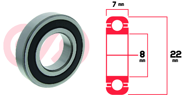 Rodamiento 6208 2Rs Universal
