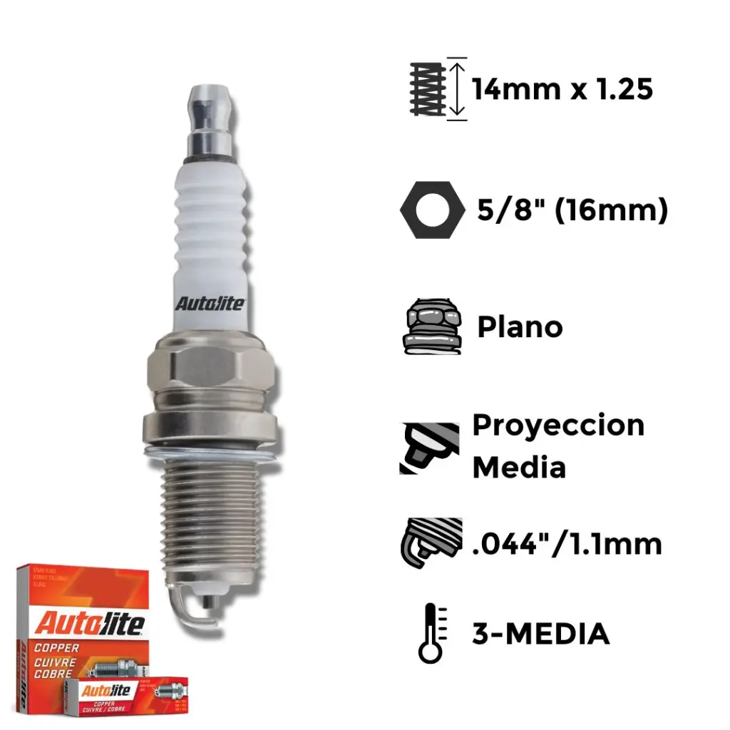 Bujia Autolite Cobre Ngk Bkr6Es