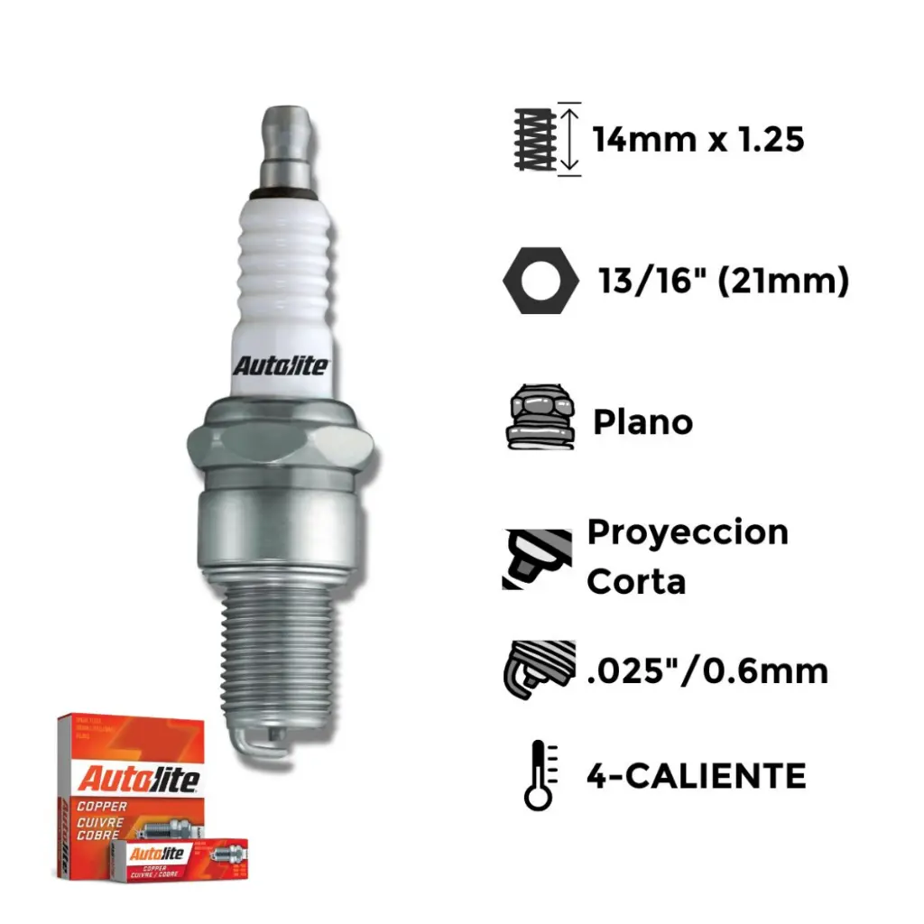 Bujías Autolite Cobre Níquel Estándar x4 - NGK BPR5ES CHAMPION N21