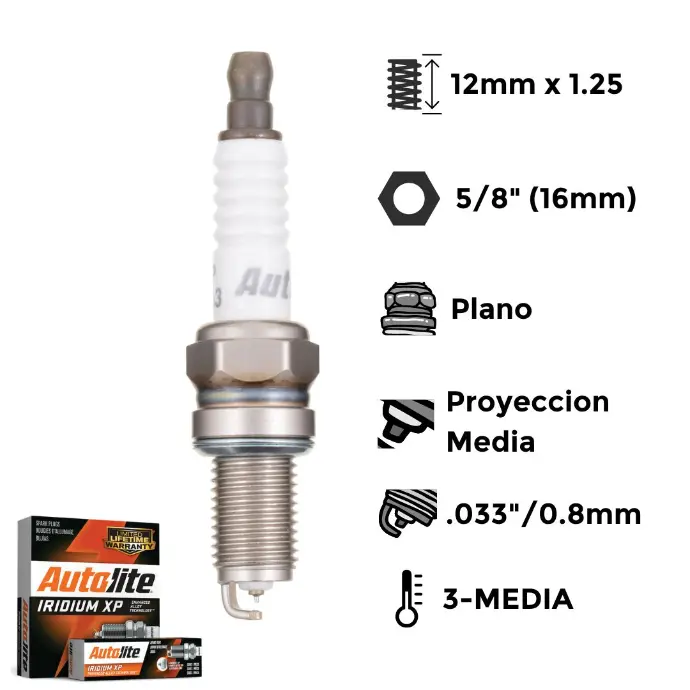 Bujías Autolite Iridium X4 - NGK DCPR7EIX