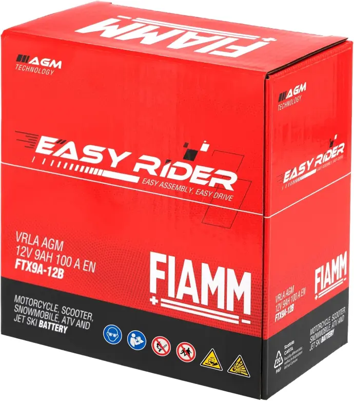 Batería Moto Fiamm Agm Ftx9a Pulsar Apache Suzuki Victory
